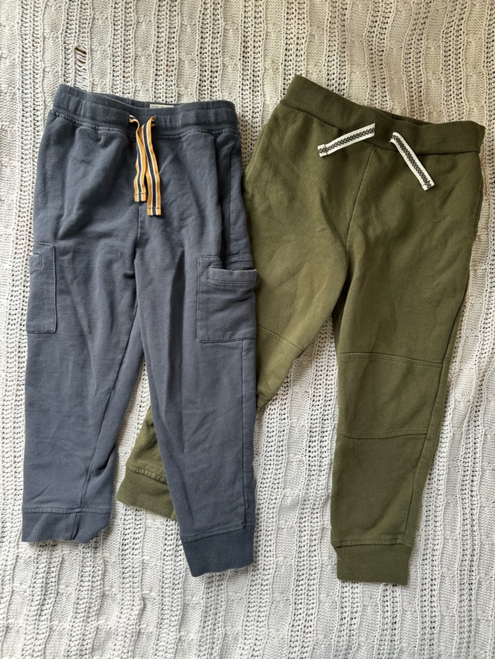 Kids Jogger Pants Duo — Olive and Charcoal Comfort